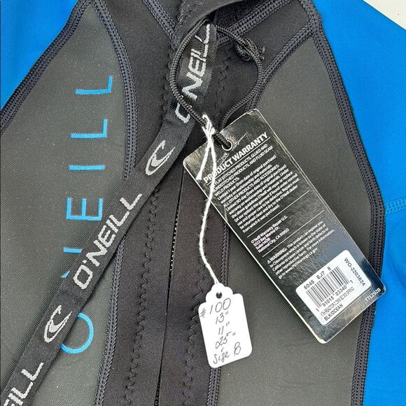 Kids Size 8 O'Neill Black/Blue Rash Guard - Picture 7 of 7